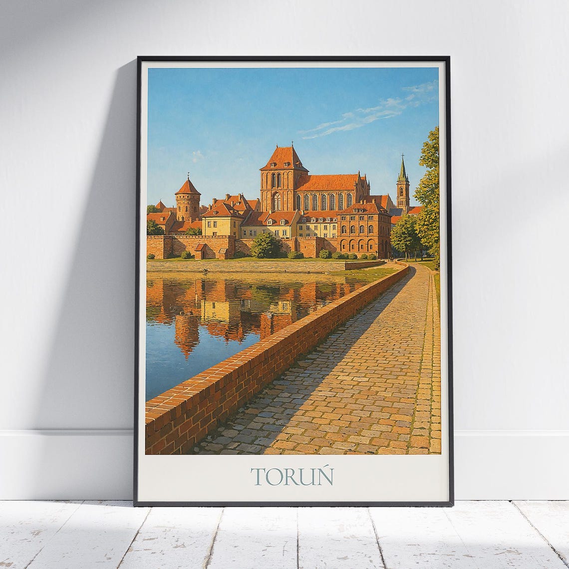 Torun Poland Gothic Old Town Poster Vistula River Medieval Artwork