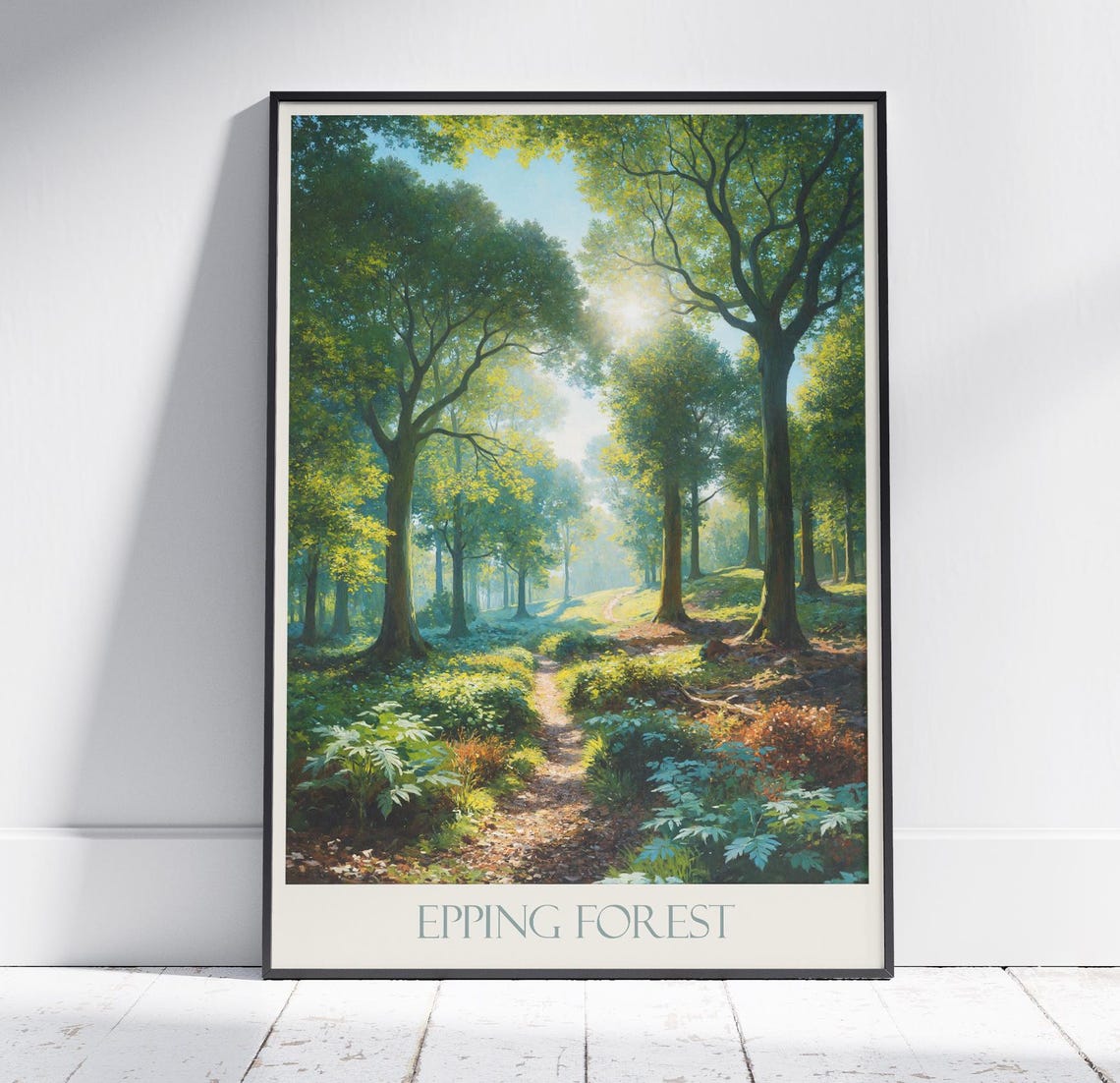 Epping Forest Travel Print Poster Travel Wall Art Home Decor Gift Personalized Framed