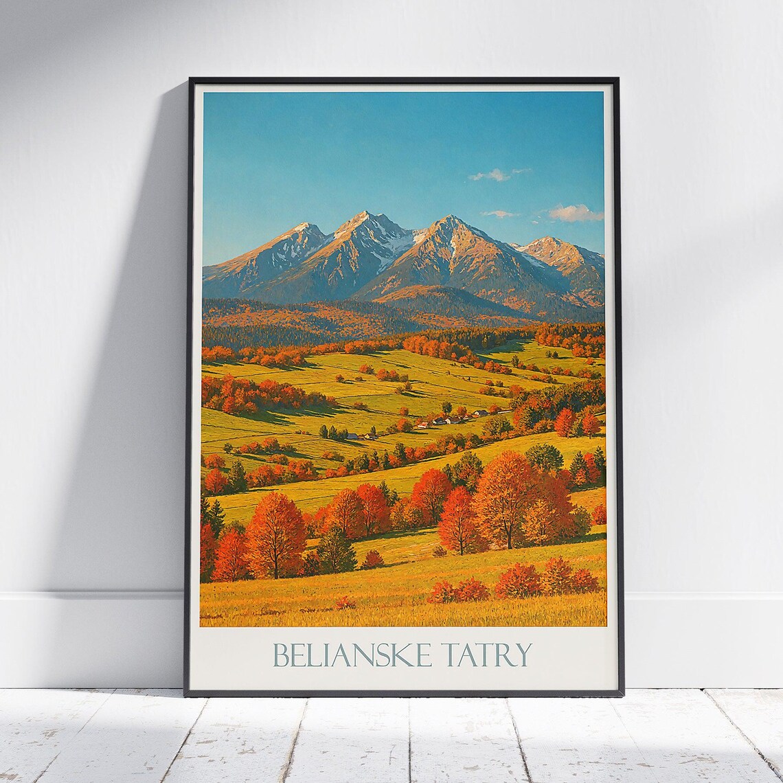 Belianske Tatry Slovakia Autumn Mountains Fall Foliage Travel Poster