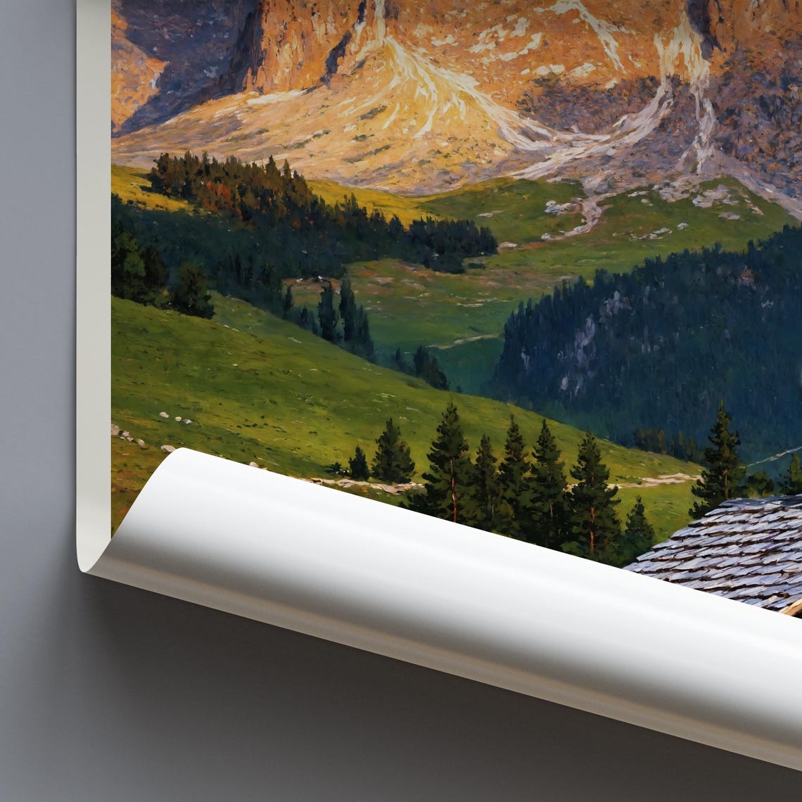 Dolomites Travel Print Travel Poster Painted Wall Art Print Home Decor Framed Personalized Print Vacation Travel Gift - Image 3