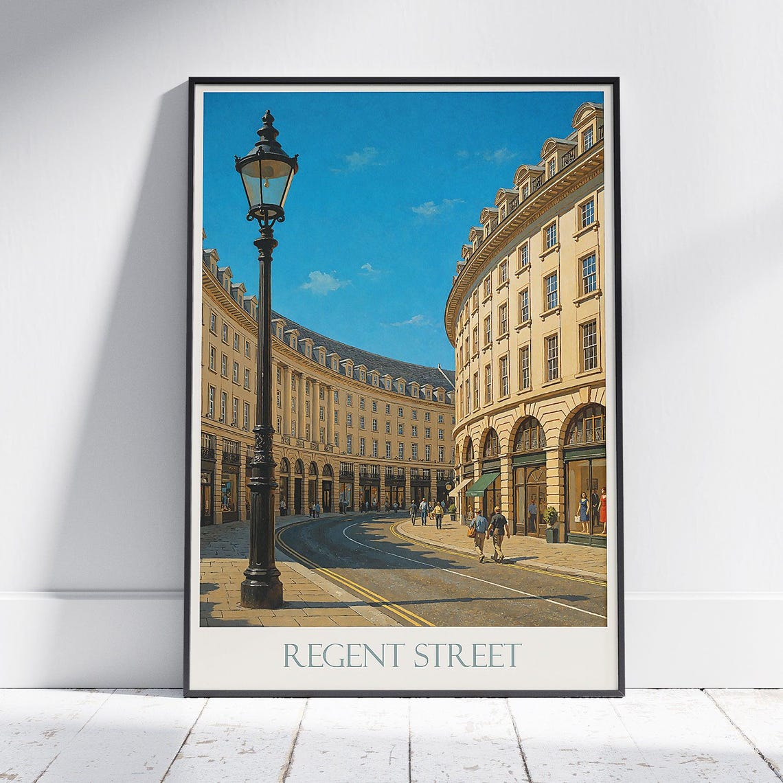 Regent Street London Curved Facade Shopping District Travel Poster