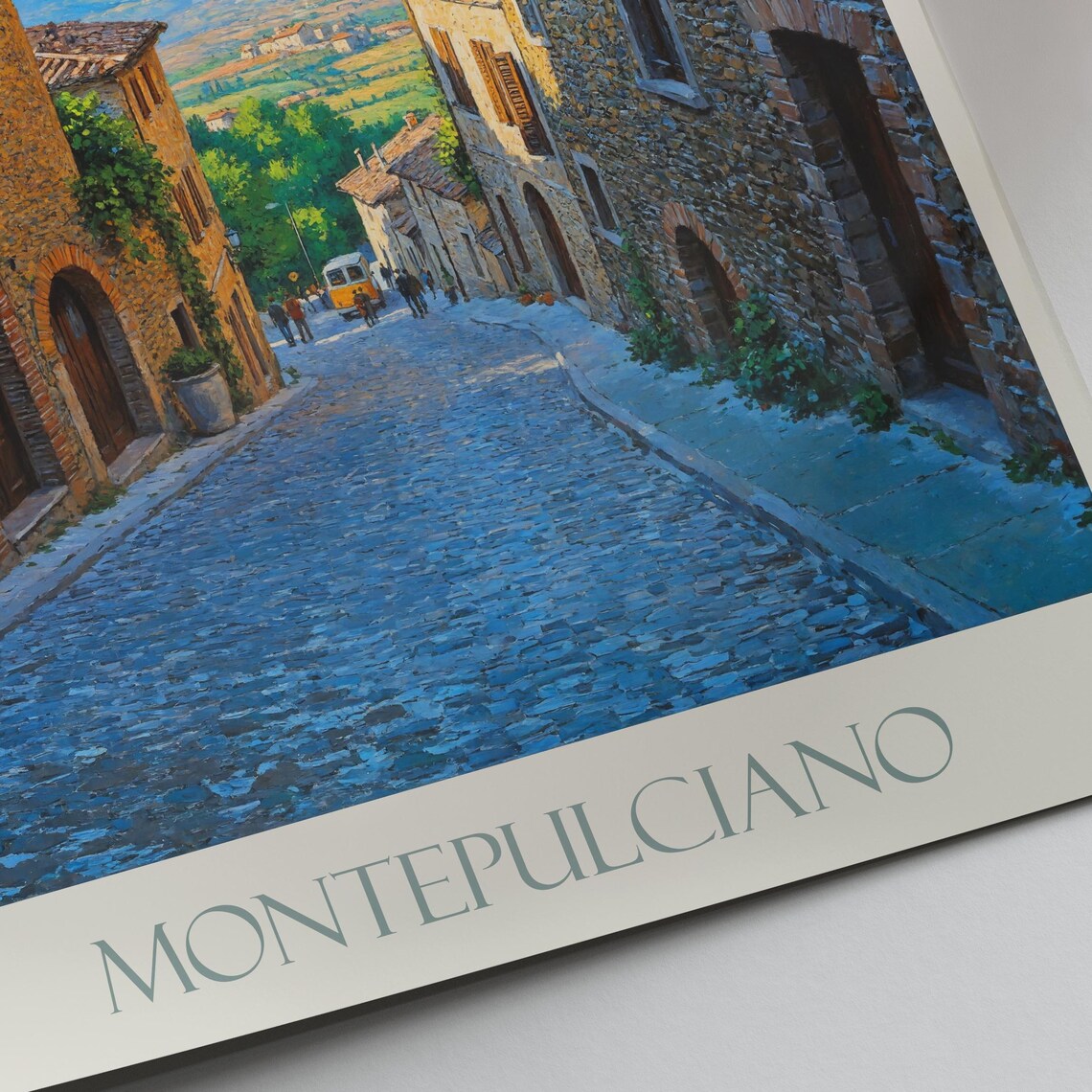 Montepulciano Old Town Cobblestone Street Tuscany Italy Travel Poster - Image 4