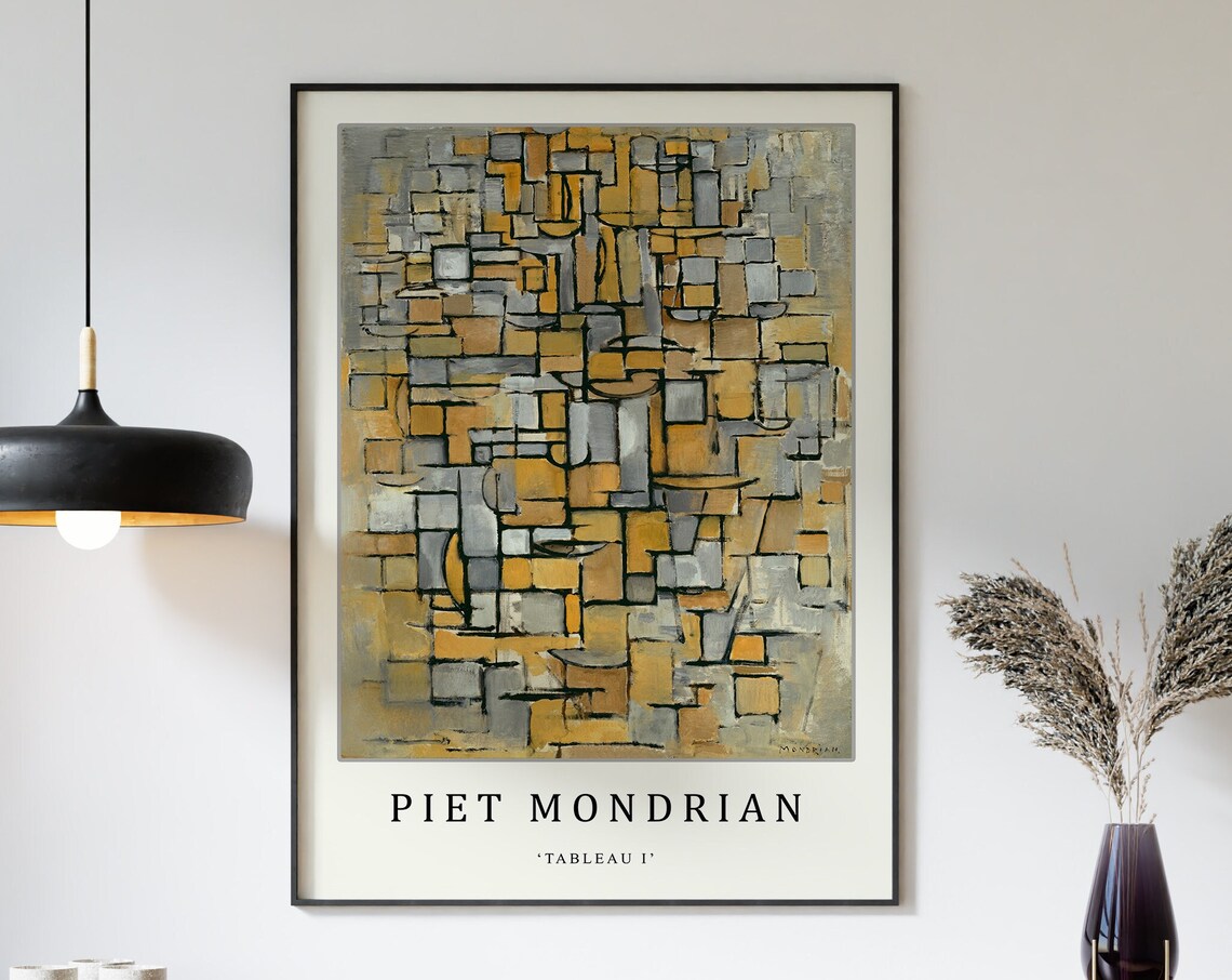 Piet Mondrian Tableau I Cubist Abstract Art Exhibition Poster - Image 3