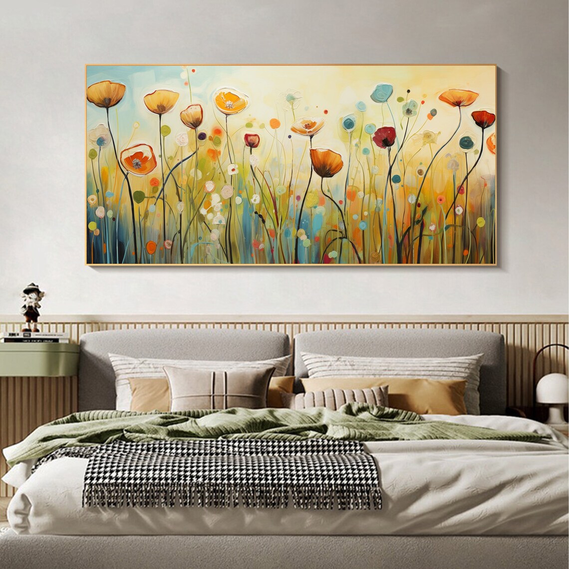 Abstract Poppy Flower Oil Painting, Custom Art Print - Image 8
