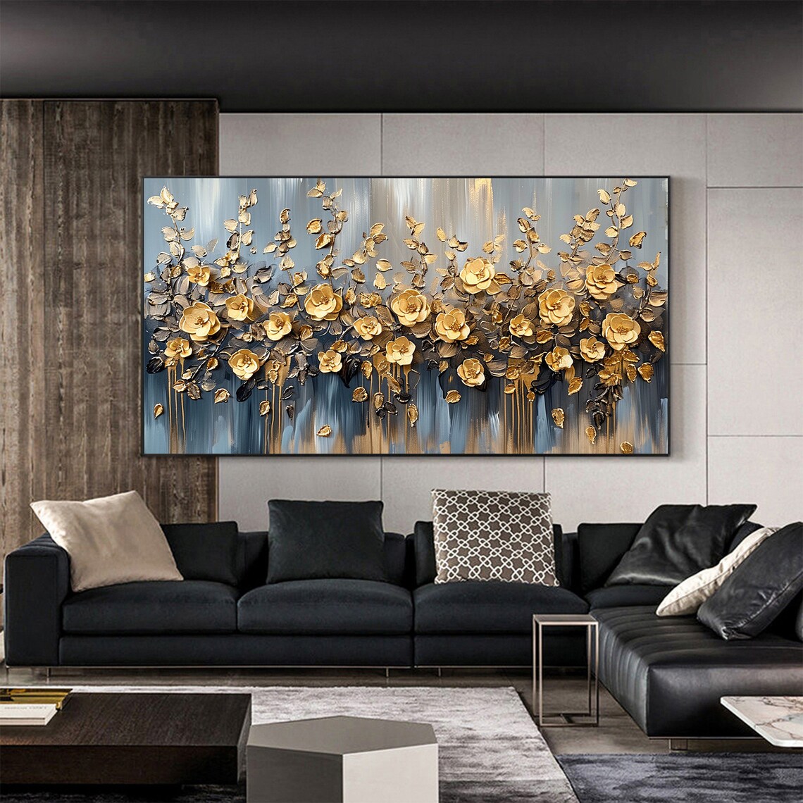 Abstract Rose Flower Oil Painting, Modern Floral Art Print - Image 4
