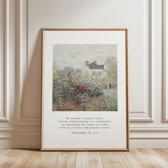 Christian Housewarming Print Home Decor Religious Wall Art Bible Versed Artful Scripture Wallart Vintage Scriptural
