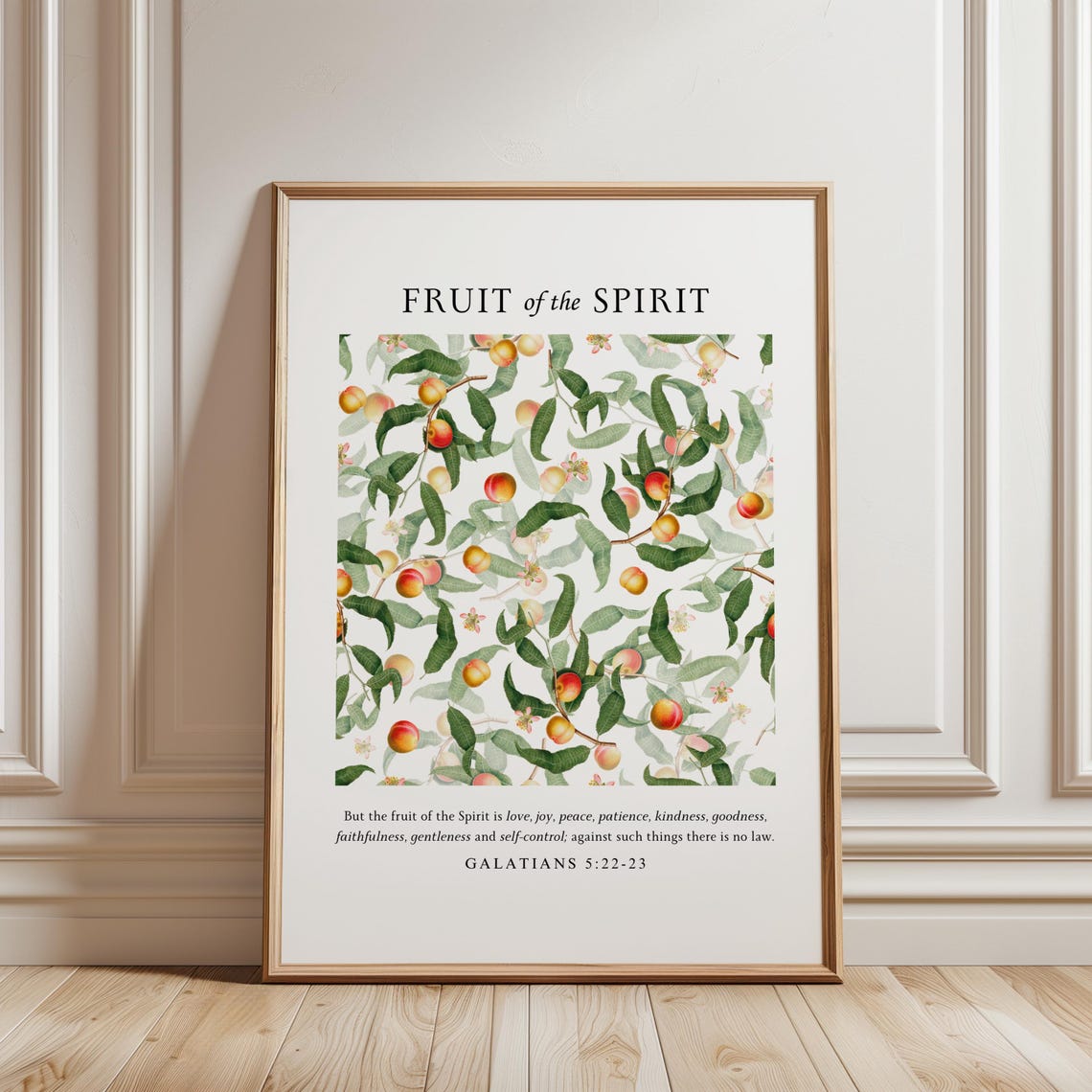 Fruit of the Spirit Bible Verse Kitchen Art Print