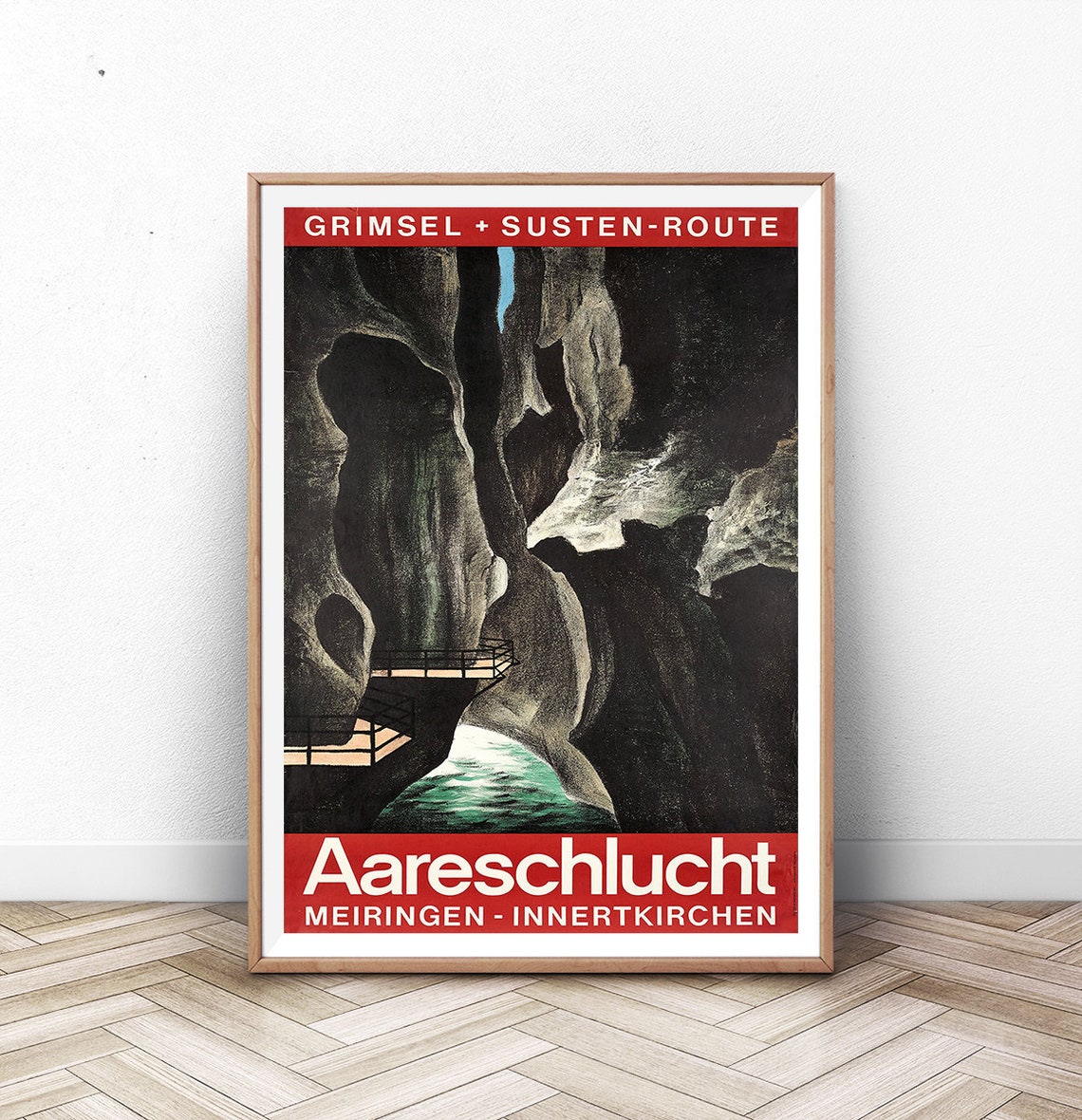 Interlaken Travel Poster Paris Wall Art Swiss Alps Print France Print Provence Mountain Poster Vintage Travel Summer Wall Art