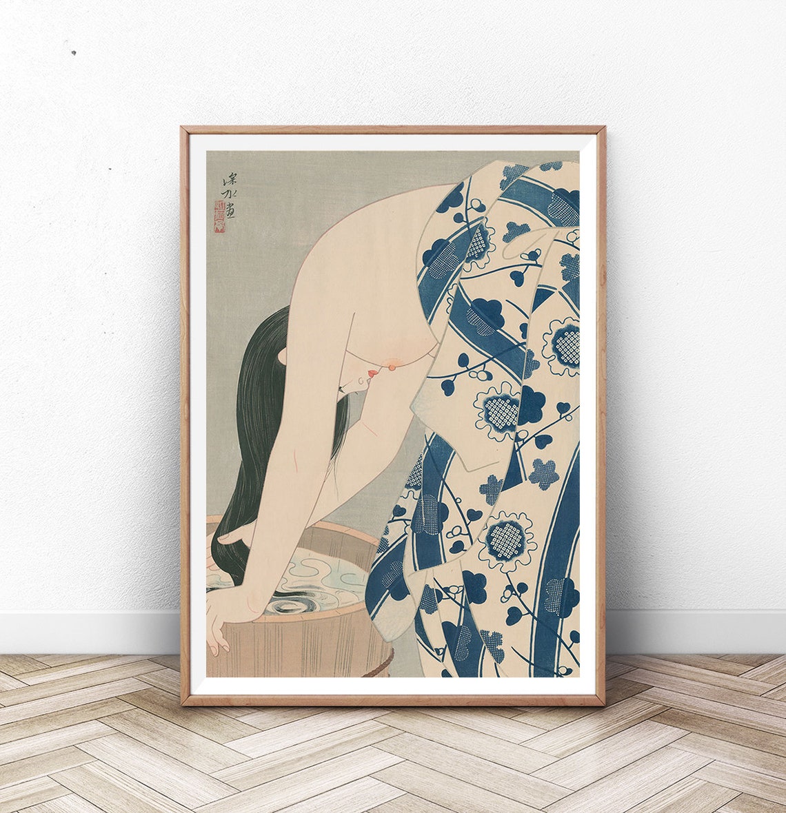 Washing The Hair Ito Shinsui Print Ukiyo E Poster Japan Wall Art Shinsui Poster Japanese Wall Art Japanese Art Japanese Poster