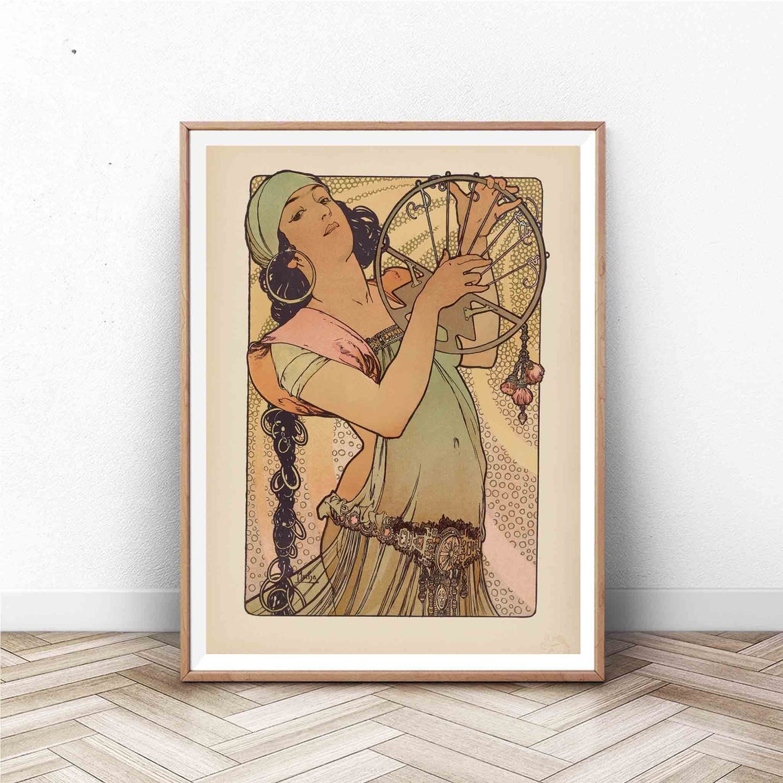 Alphonse Mucha Art Nouveau Woman Decorative Panel Style Poster