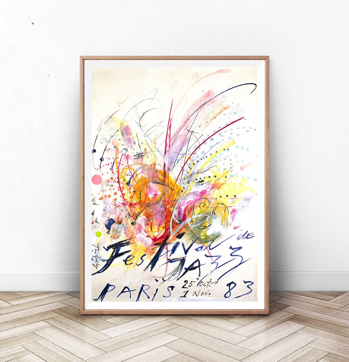 Modern Abstract Museum Exhibition Poster, Paris Print