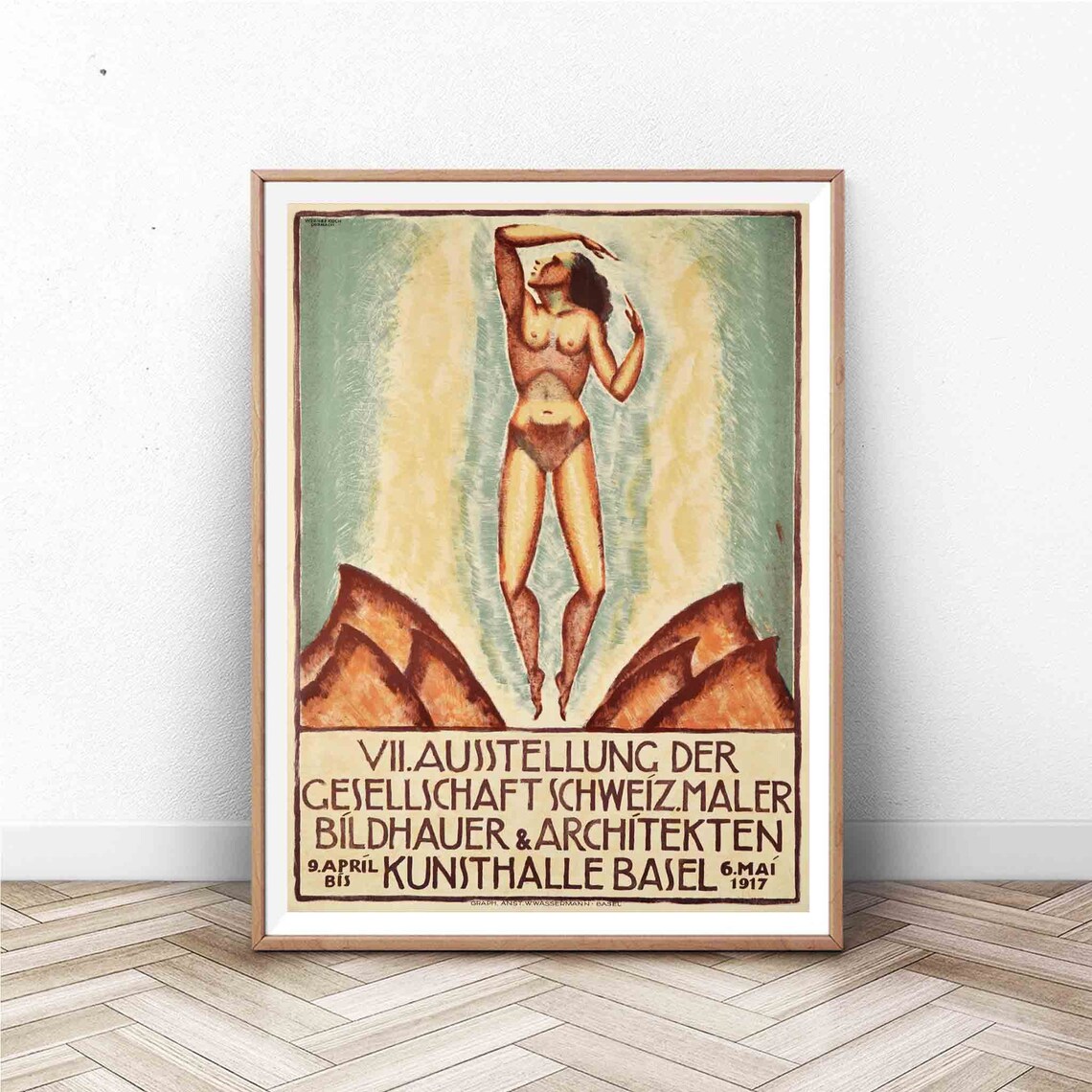 1917 Kunsthalle Basel Swiss Artists Society Exhibition Poster