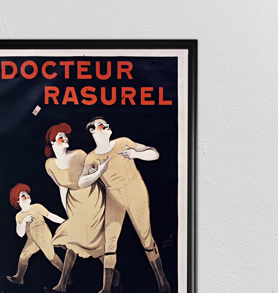 Docteur Rasurel Sous Vetements Hygieniques Vintage Underwear Ad Poster - Image 2