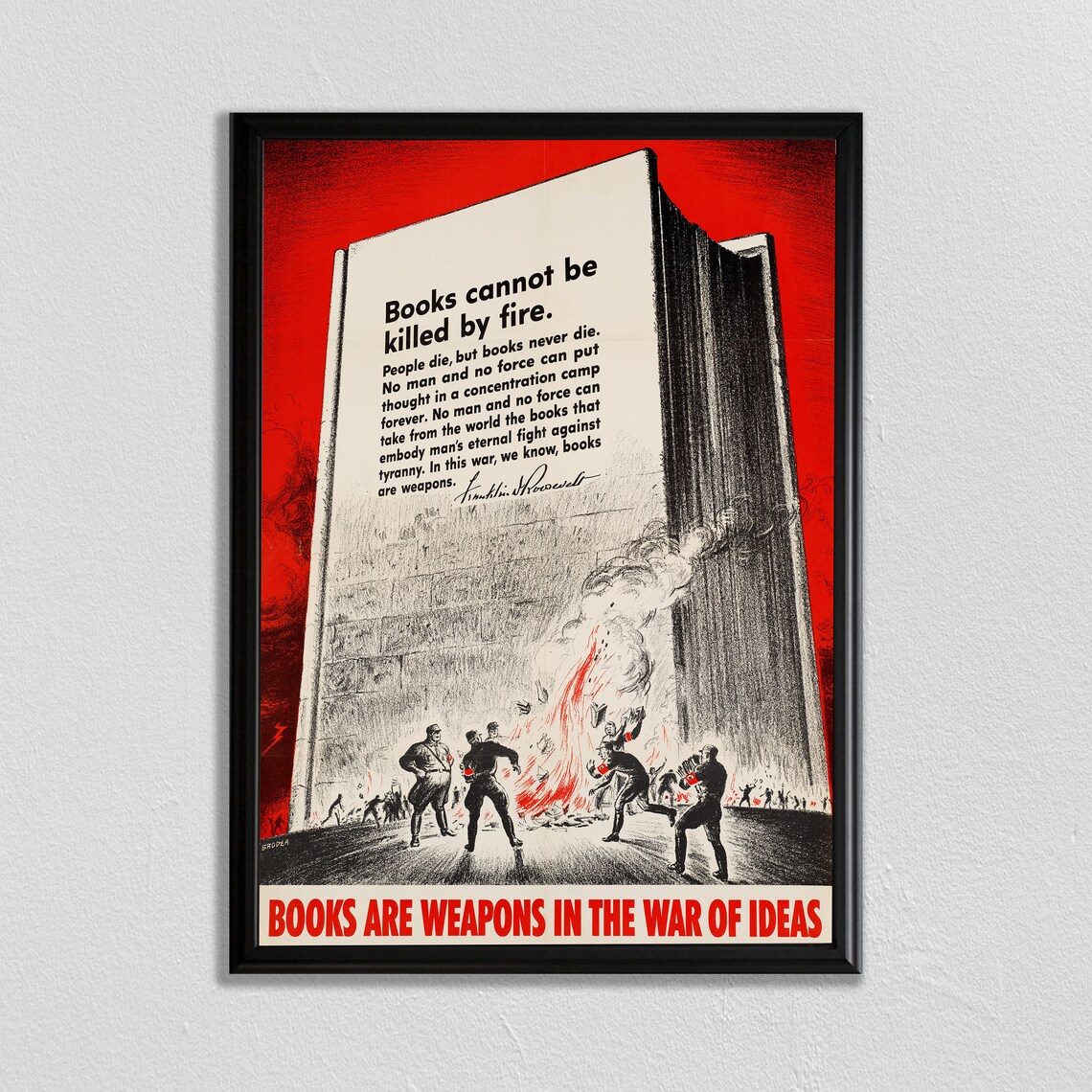 Vintage Literary Quote War Propaganda Poster Print