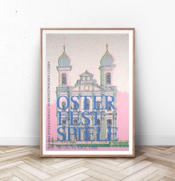 Pink Music Poster Museum Exhibition Poster Modern Wall Art Mid Century Modern Art Print Museum Print Paris Wall Art Paris Print