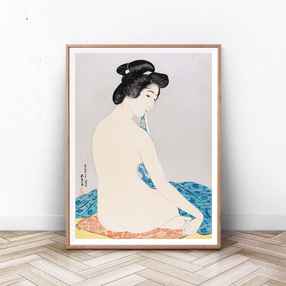 Japanese Vintage Woodblock Print Japanese Print Japan Wall Art Japanese Art Japanese Art Japanese Poster Yokugo No Onna By Goy Hashiguchi