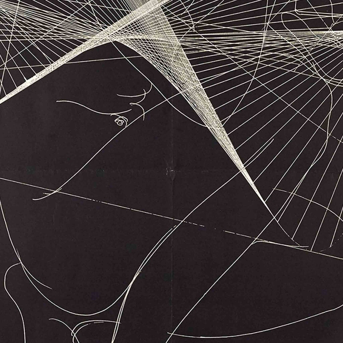 Exposition Nationale Beaux Arts Lucerne 20th Line Drawing Art Poster - Image 2