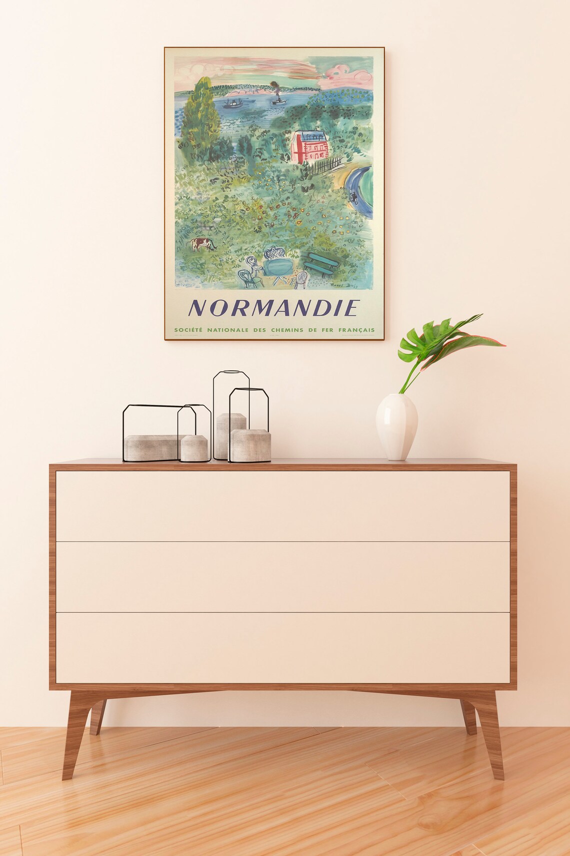 Normandie France Travel Poster, Modern Wall Art - Image 2