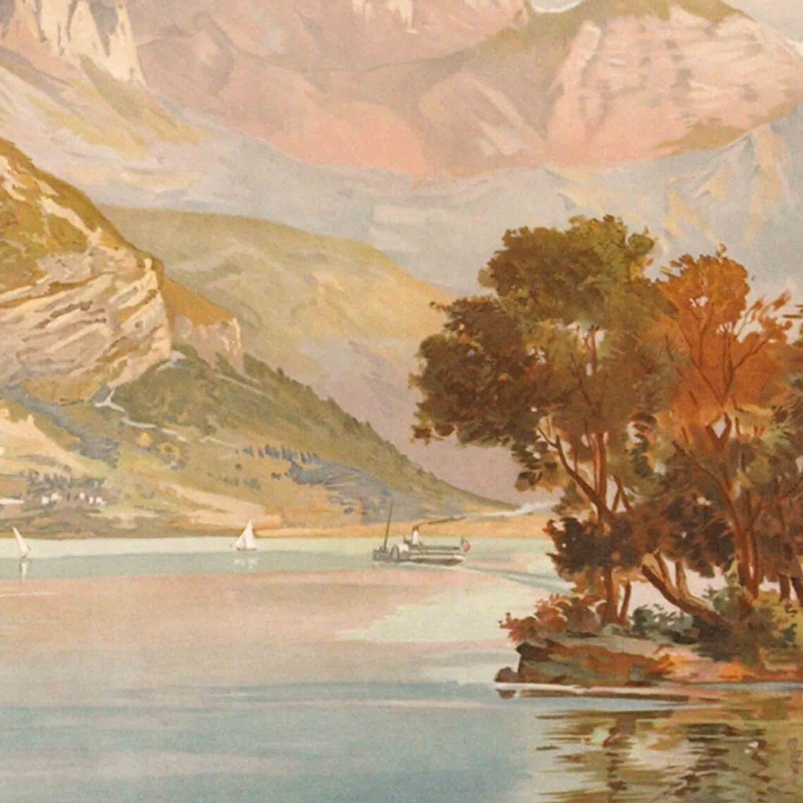 Lac Dannecy Vintage Paris Travel Poster Art Print - Image 2