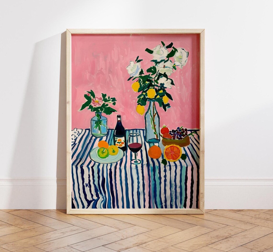 Kitchen Food Contemporary Travel Poster