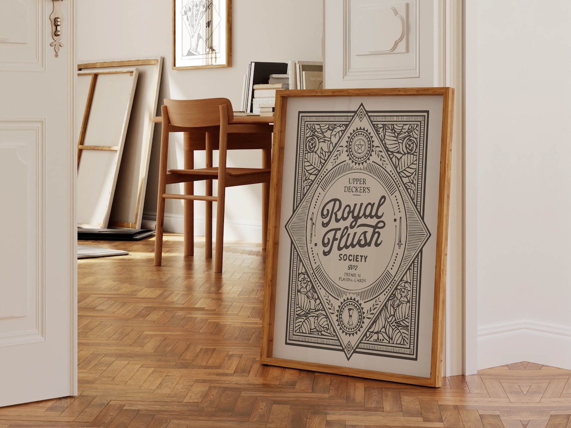 Royal Flush Vintage-Style Bathroom Humor Poster Print