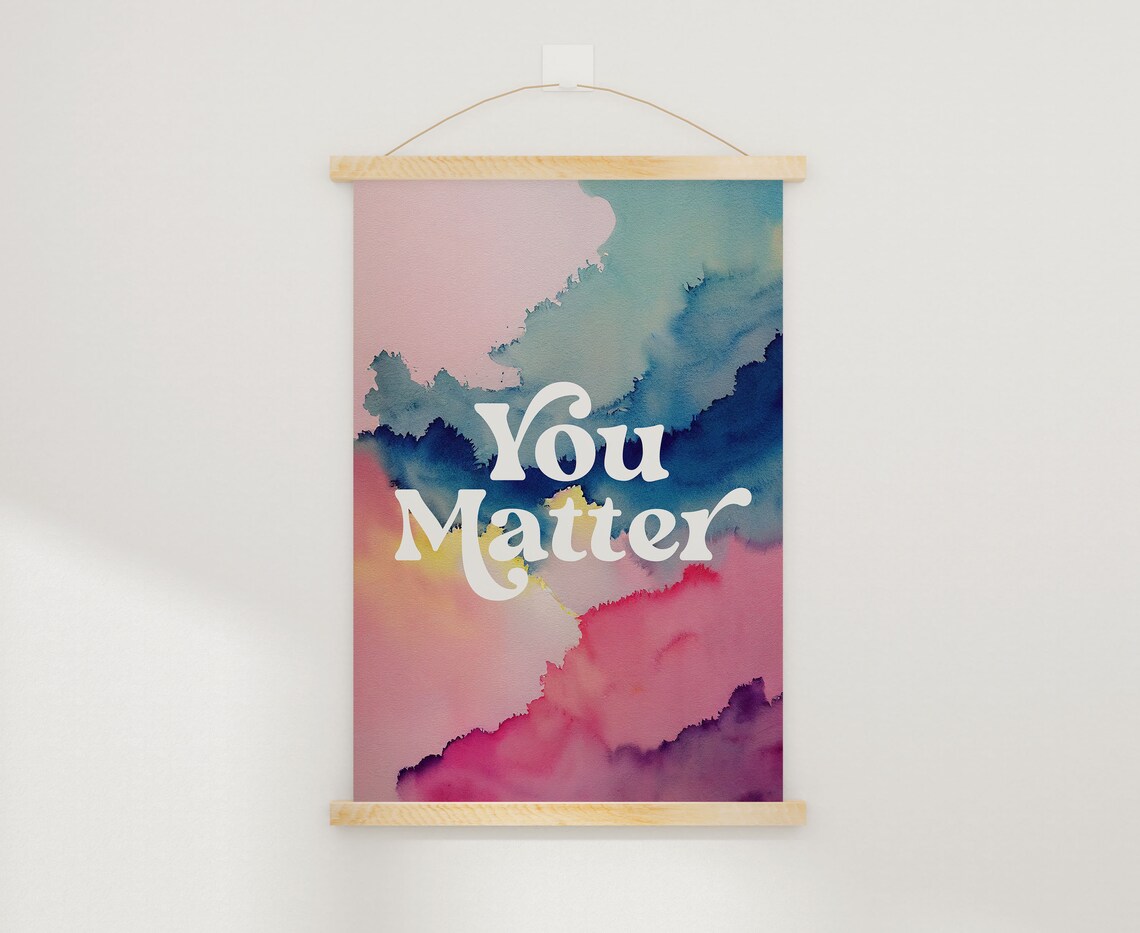 You Matter Mental Health Art Print, Therapy Office - Image 3