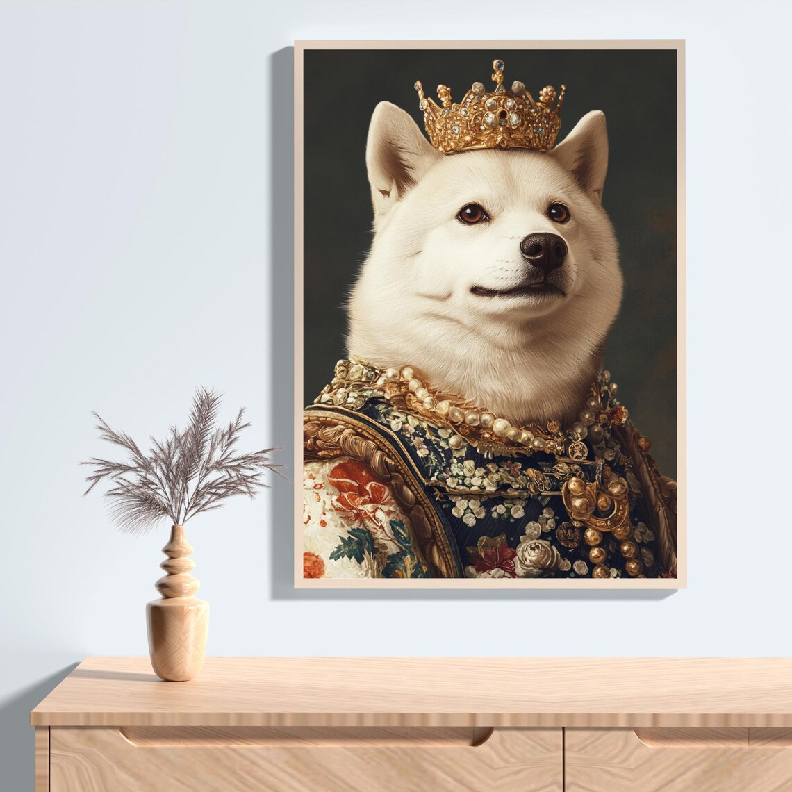 Aristocratic Shiba Inu Renaissance-Style Art Print - Image 2