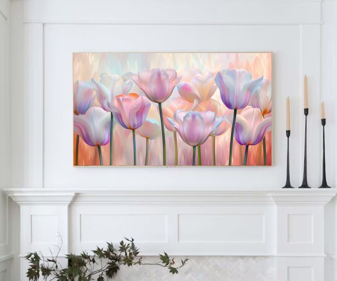 Spring Floral Tulip Easter Art for Frame TV - Image 2