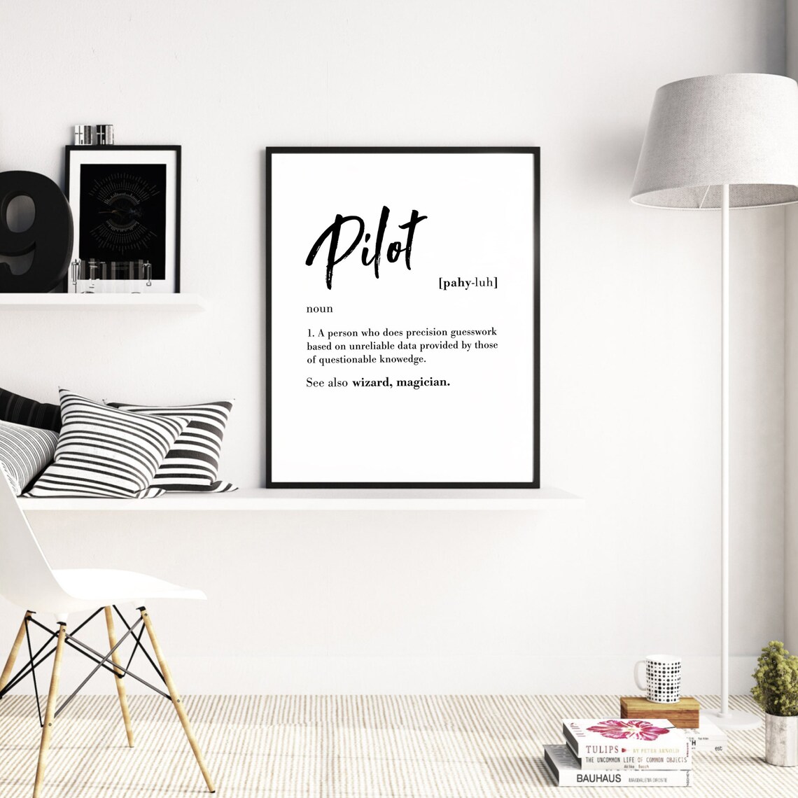 Funny Pilot Definition Typography Art Print - Image 3