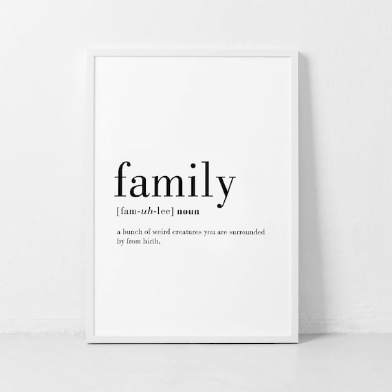 Family Definition Art Family Definition Funny Definition Art Family Print Definition Prints Affiche Definition Family Definition Arts