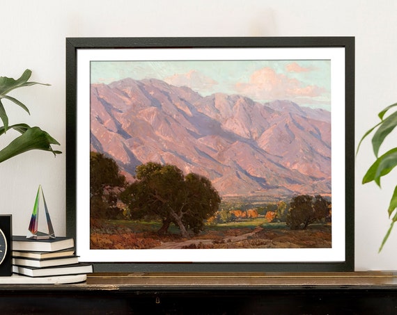 Sierra Mountain Landscape Art Poster Edgar Paynes Artwork Nature Landscape Painting Art Reproduction