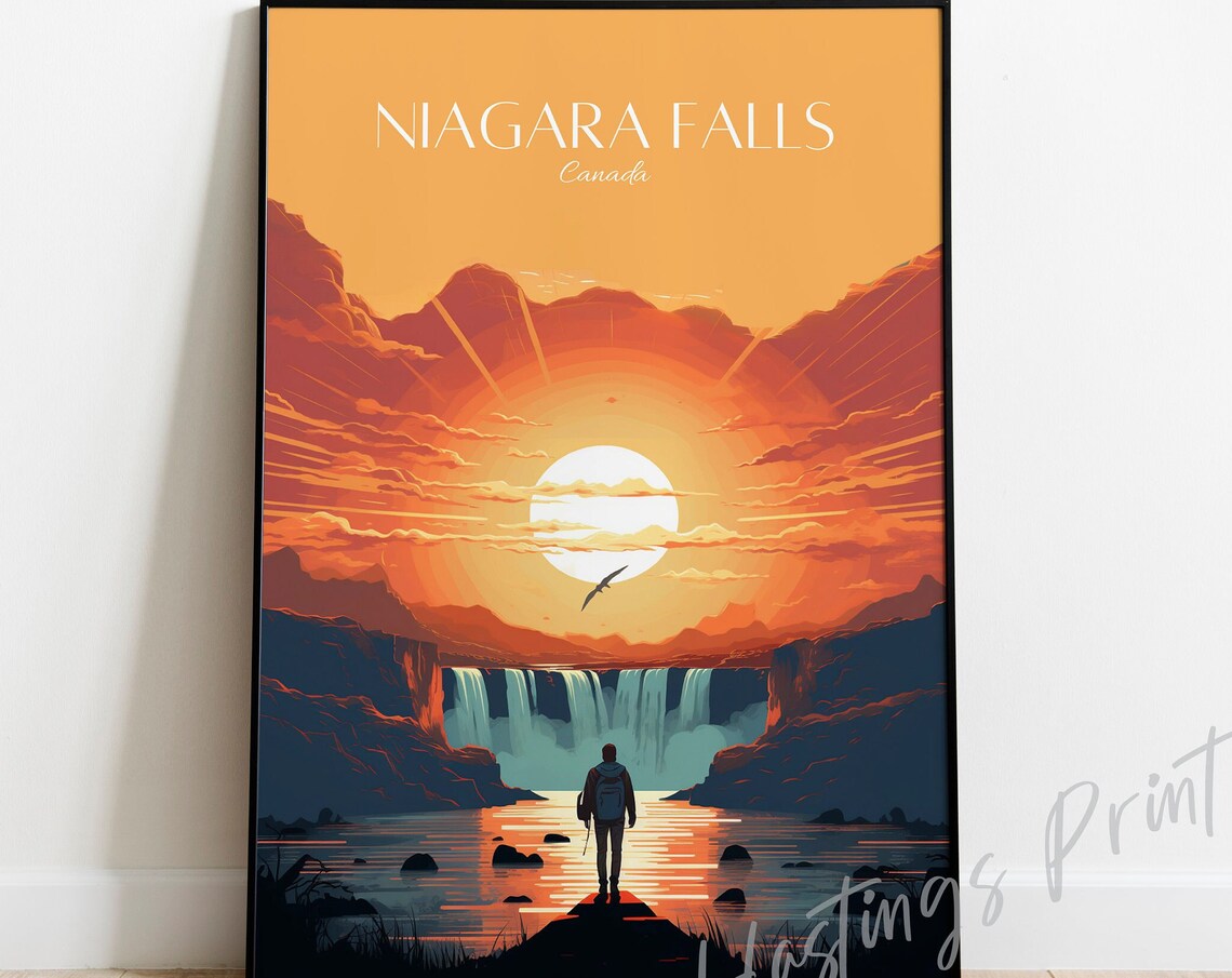 Niagara Falls Vintage Canada Travel Poster