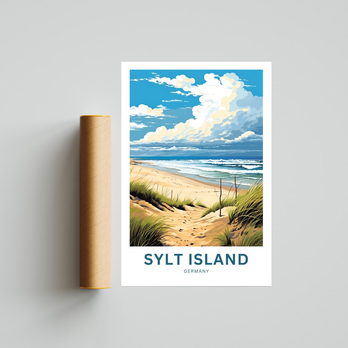 Sylt Island Germany Sandy Beach Path Dune Grass Travel Poster - Image 4