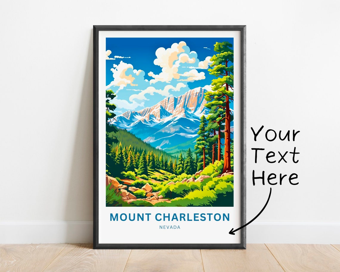 Personalized Mount Charleston Nevada Pine Valley Meadow Scene Poster
