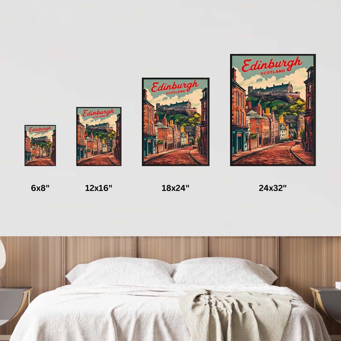 Edinburgh Vintage Travel Poster Wall Art Print - Image 3