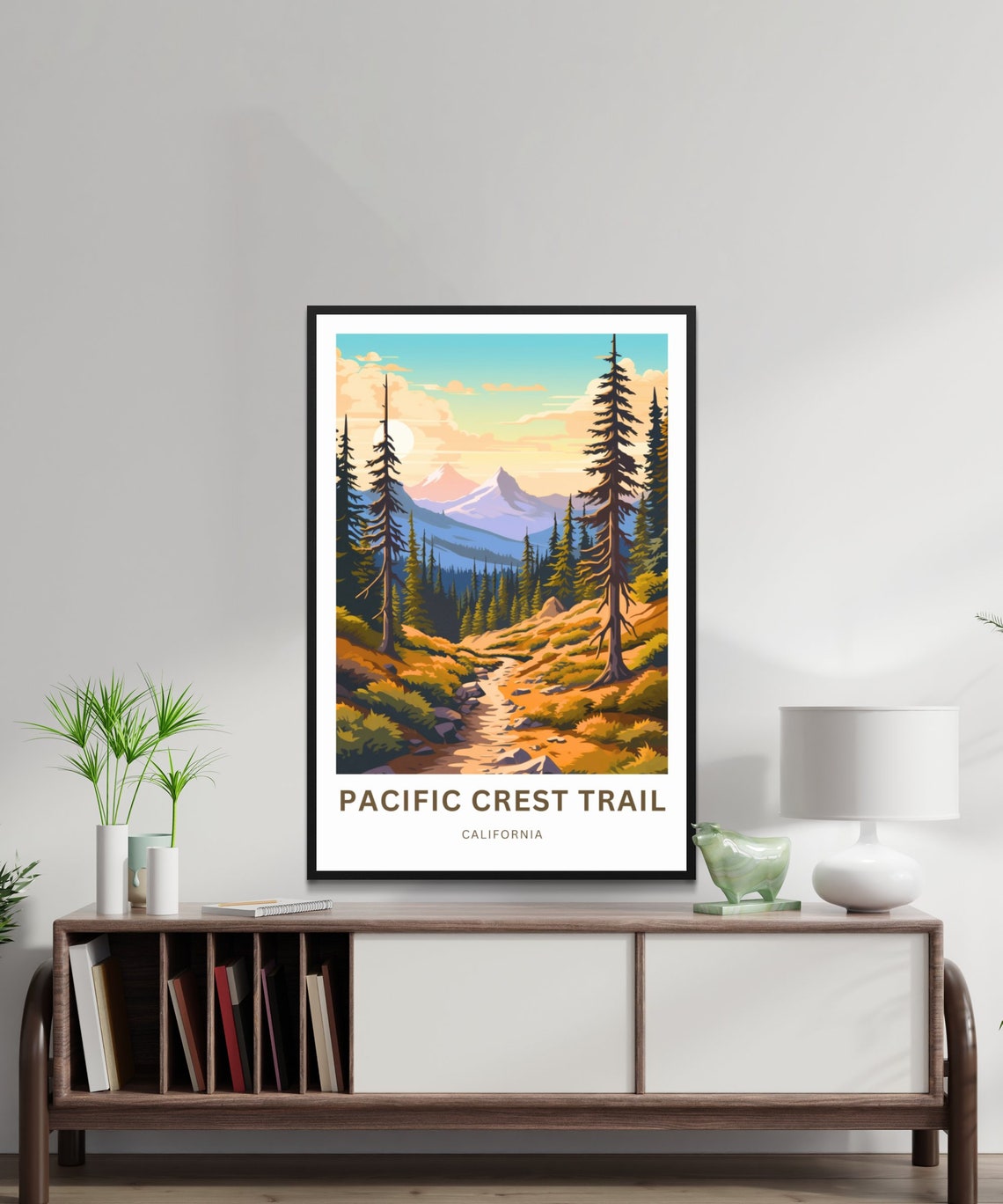 Personalized Pacific Crest Trail Travel Print Pacific Crest Trail Poster California Wall Art Framed Present Gift California Present - Image 2