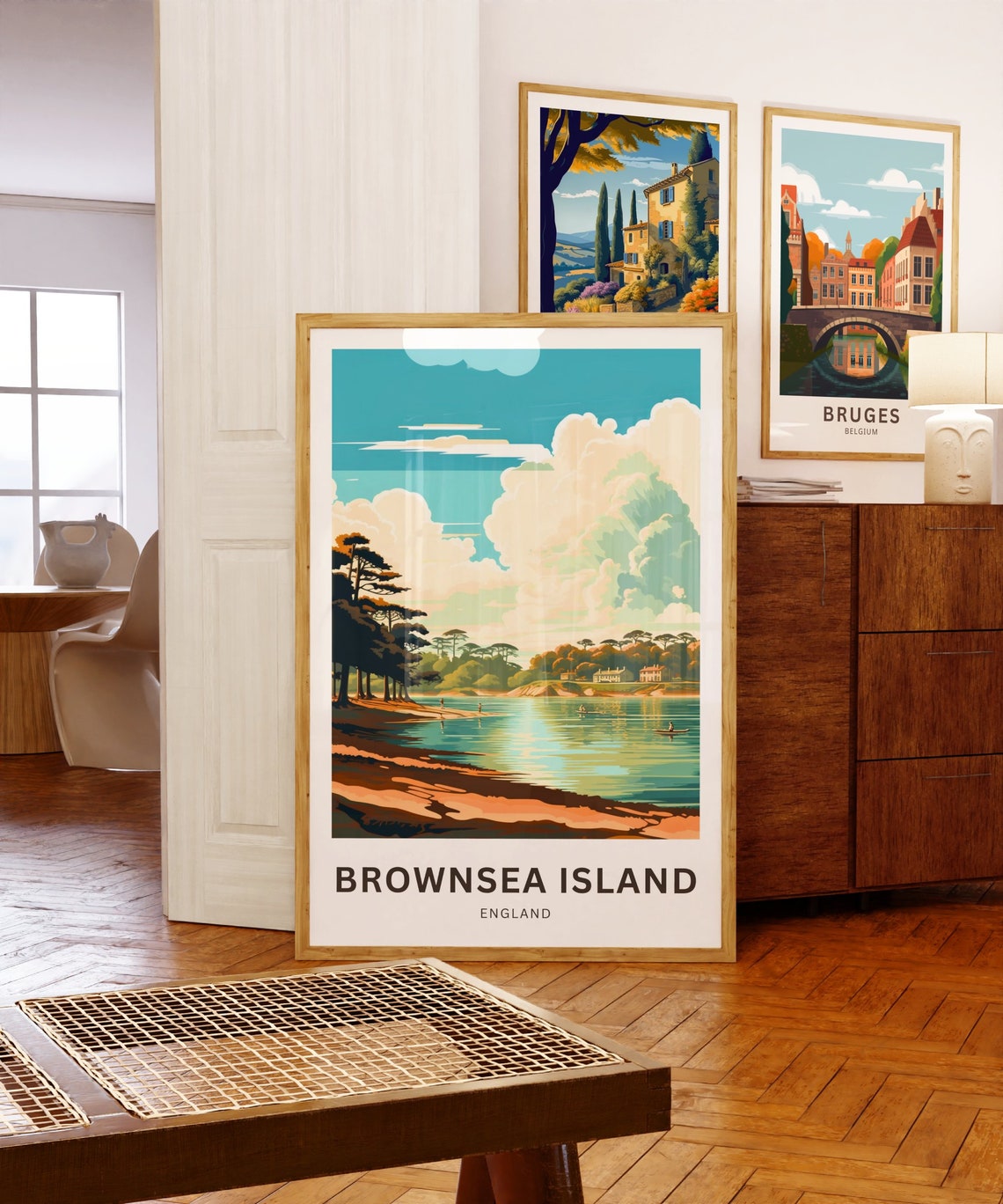 Personalized Brownsea Island England Sandy Beach Custom Travel Poster - Image 5