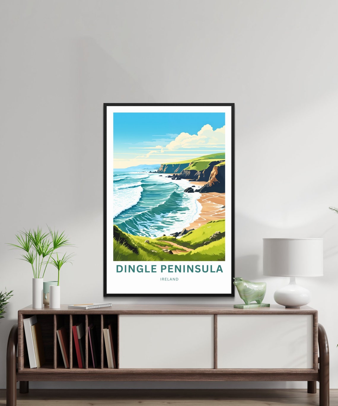 Dingle Peninsula Personalized Ireland Surf Beach Waves Travel Poster - Image 2