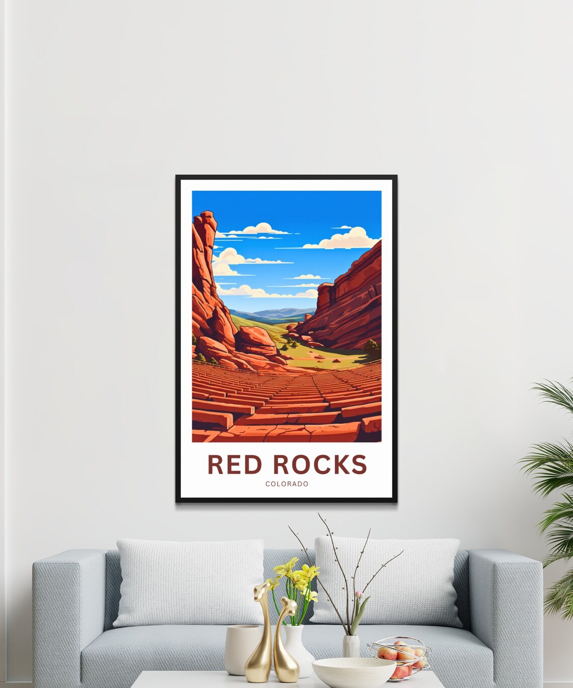 Red Rocks Colorado Amphitheatre Red Sandstone Concert Poster - Image 3