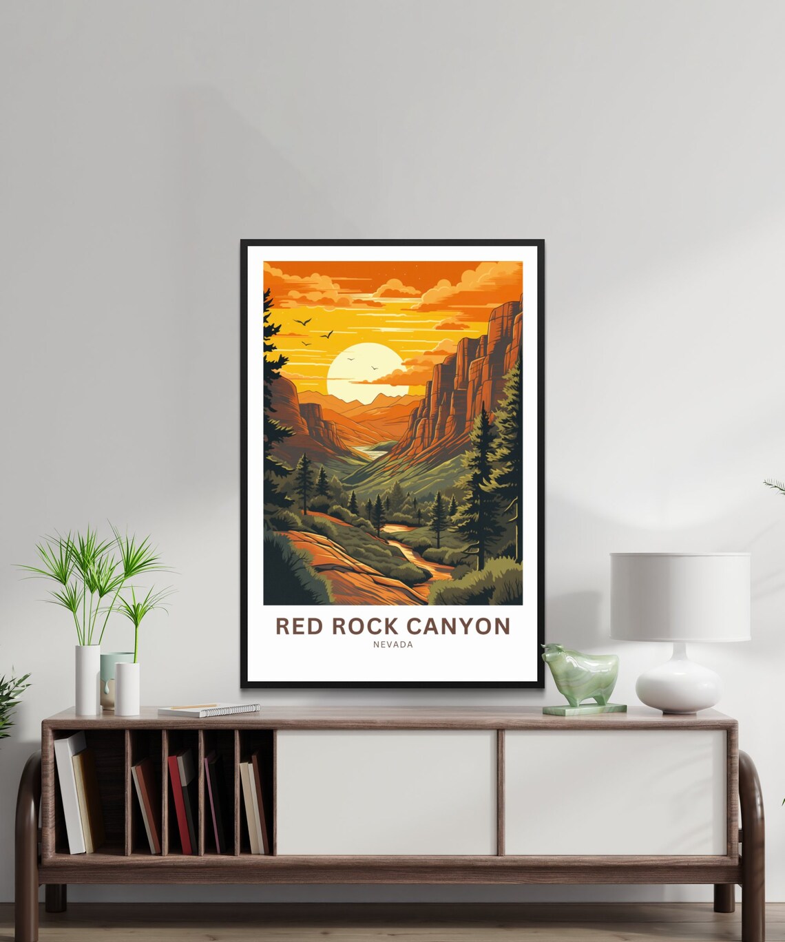 Red Rock Canyon Travel Poster, Nevada Wall Art - Image 2