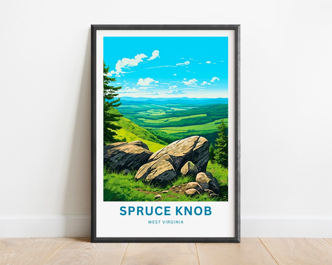 Spruce Knob West Virginia Summit Boulder Valley Travel Poster