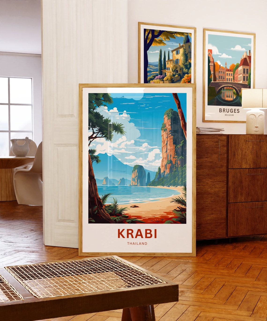 Krabi Thailand Tropical Beach Palm Cliffs Personalized Poster - Image 5