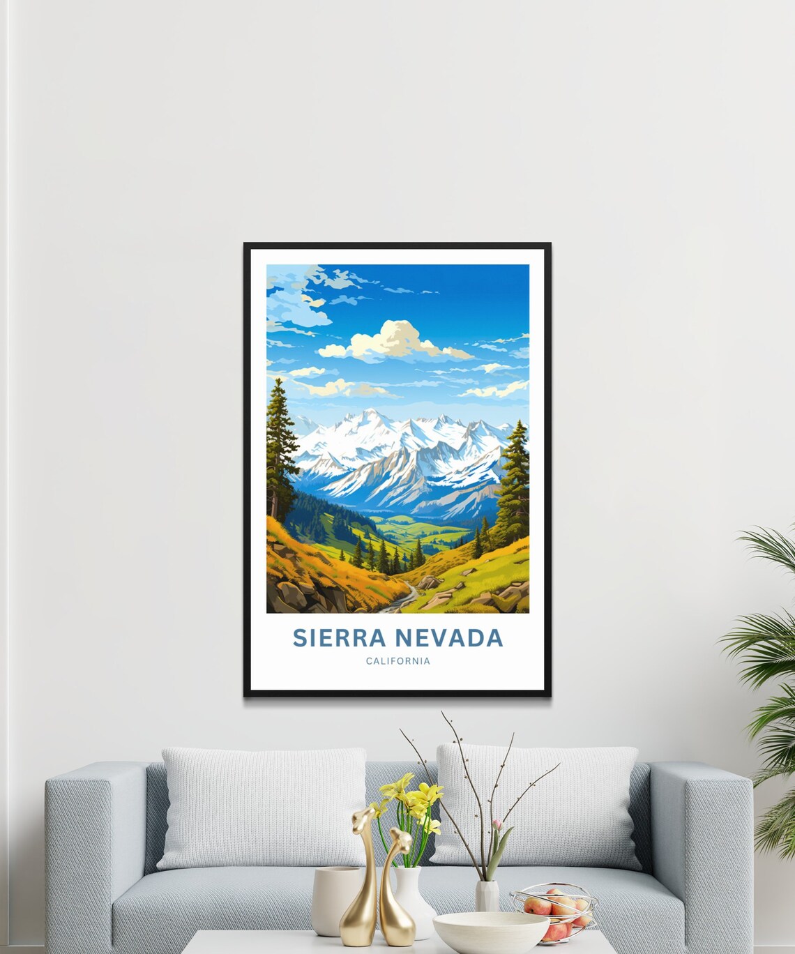 Sierra Nevada Travel Poster, California Wall Art - Image 3