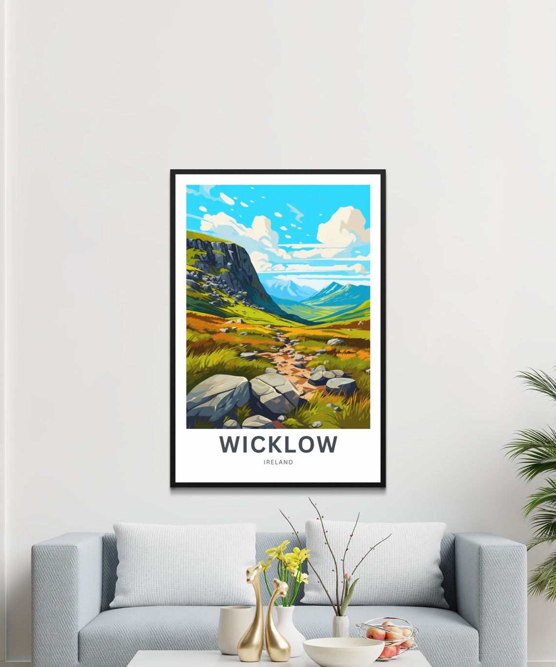 Wicklow Ireland Personalized Mountain Valley Rocky Trail Poster - Image 3