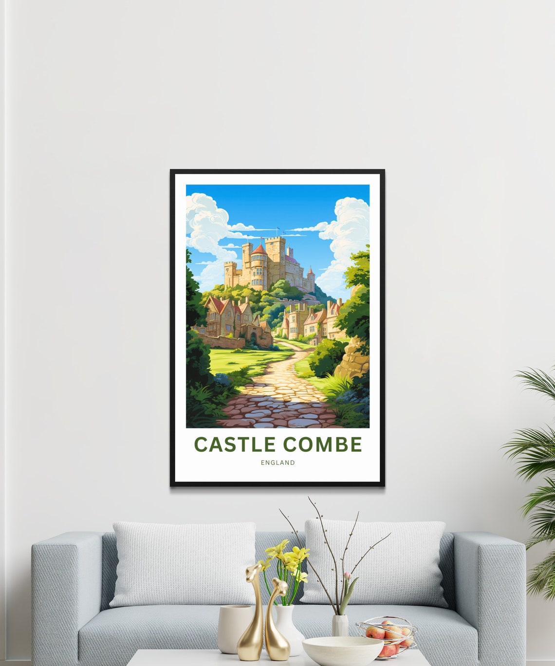 Castle Combe England Village Vintage Travel Poster Cotswolds Charm - Image 3