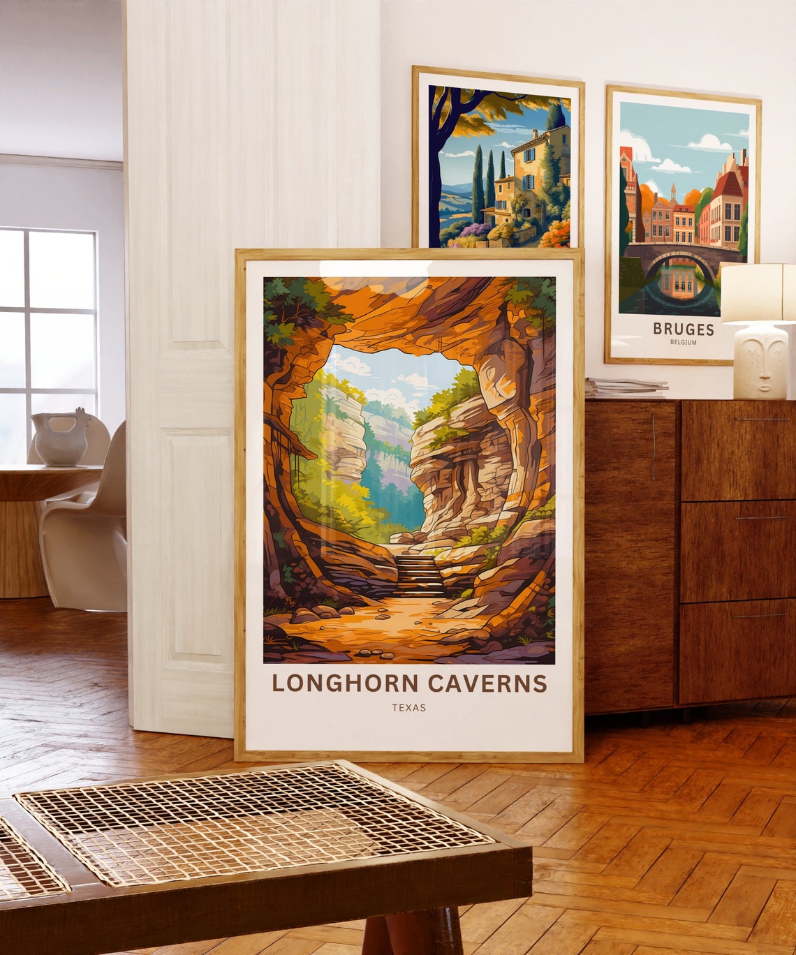 Longhorn Caverns Texas Custom Name Warm Desert Canyon Poster - Image 5