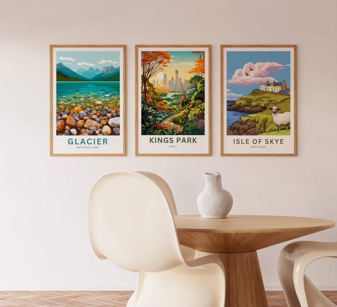 Kings Park Perth Customizable Sunset Garden Travel Poster Artwork - Image 3