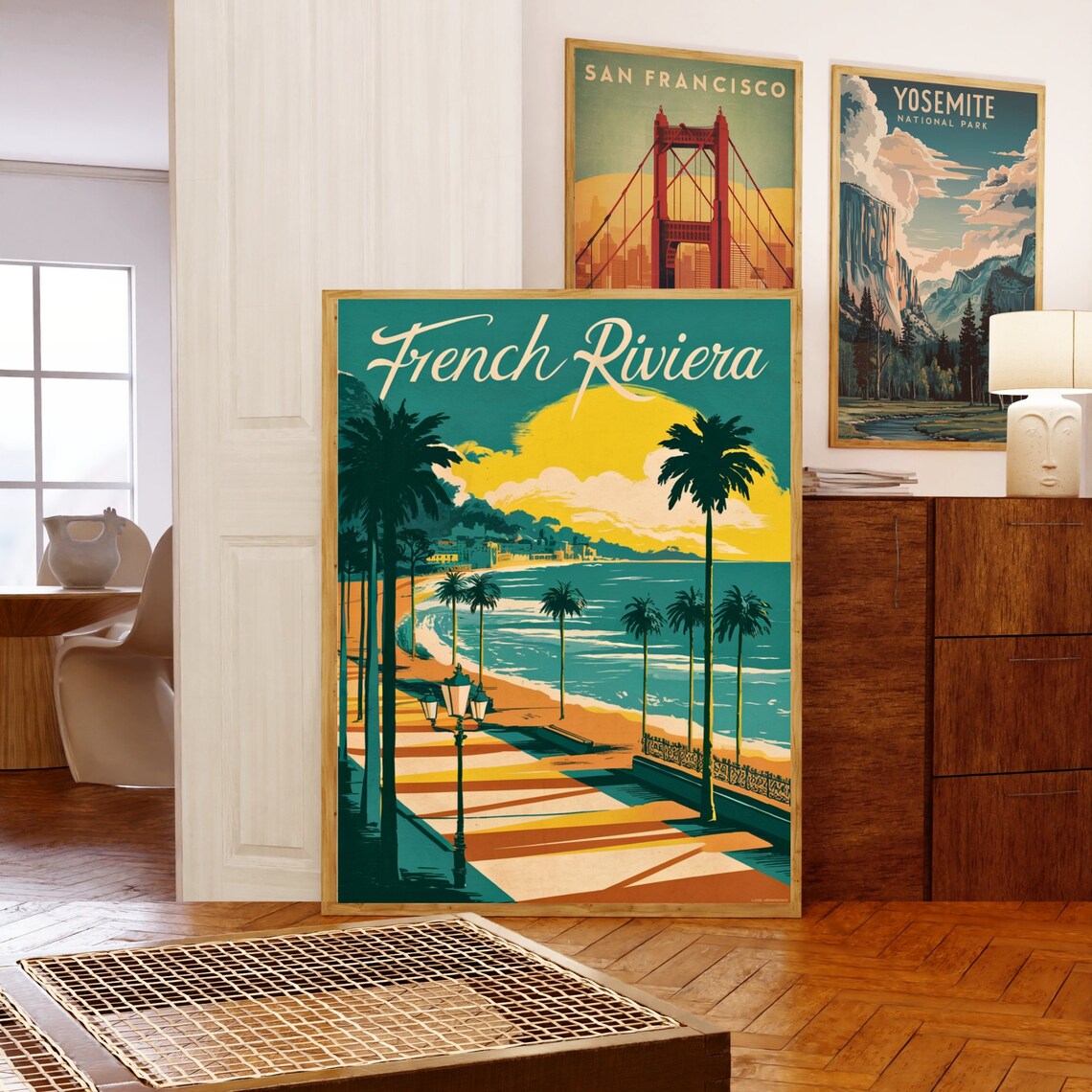 French Riviera Vintage Travel Poster French Riviera Print France Wall Art Framed Present Gift France Present - Image 5