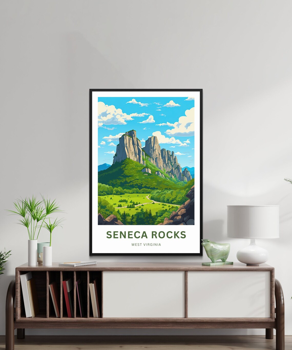 Personalized Seneca Rocks Travel Poster, Virginia - Image 2