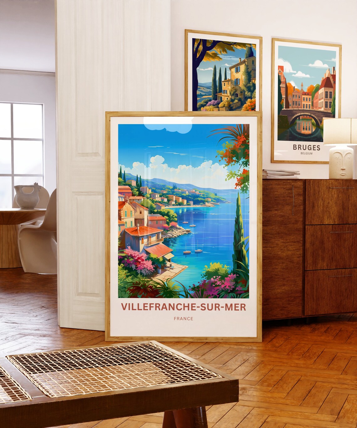 Villefranche-sur-Mer France Coastal Town Turquoise Bay Travel Poster - Image 5